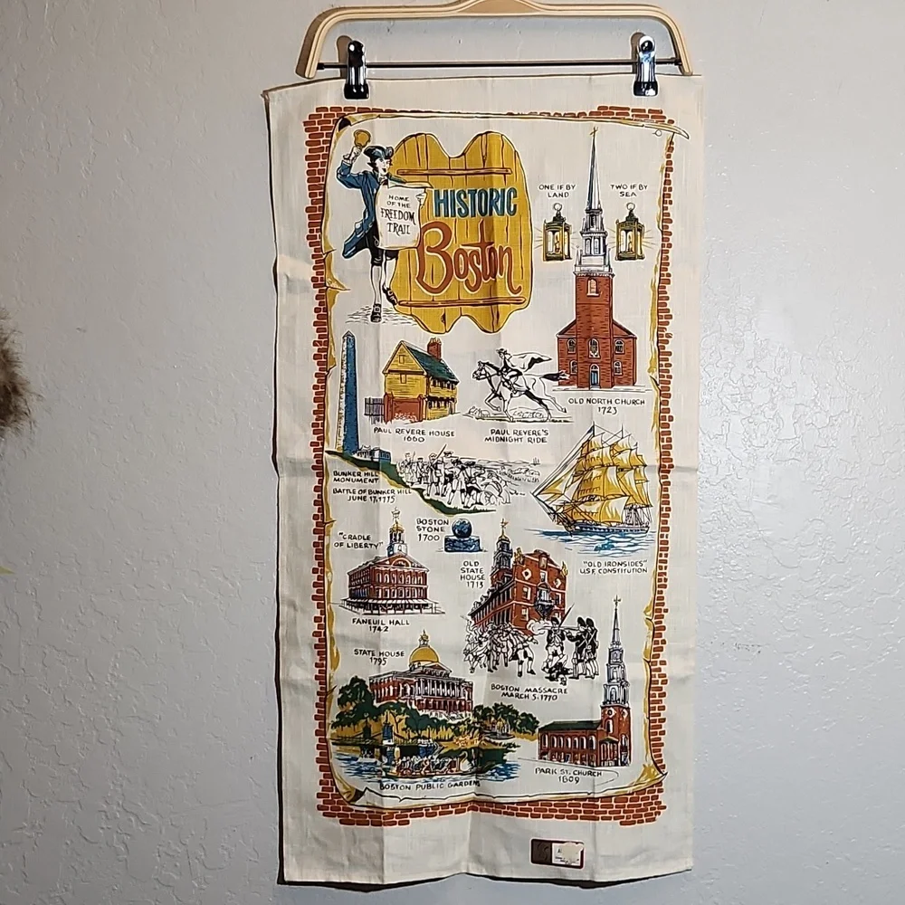 Historic Boston Tea Towel Souvenir